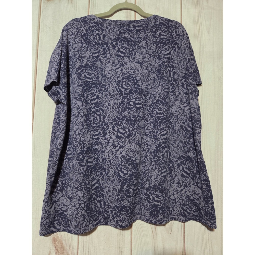Life is Good Crusher Lite T-Shirt Womens XXL Purple Sunflower Floral Cotton Tee - Picture 2 of 7
